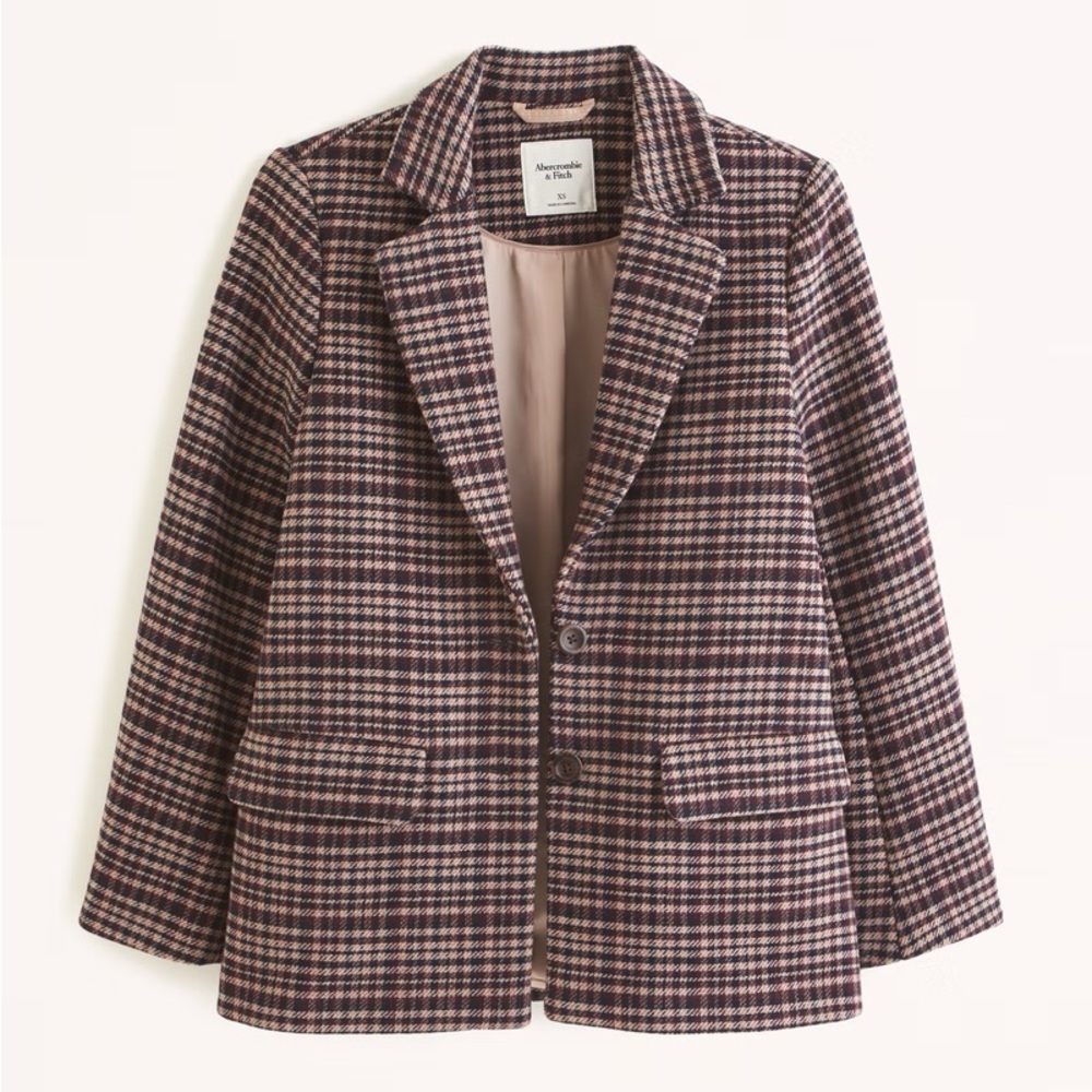Abercrombie and Fitch Heavyweight Wool-Blend Blazer Coat